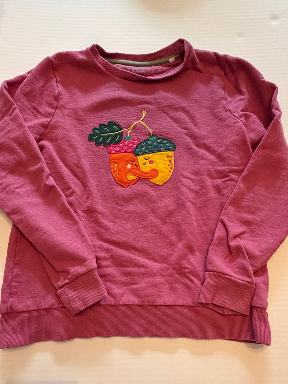 Mini Boden Acorn Sweatshirt 11-12 yr